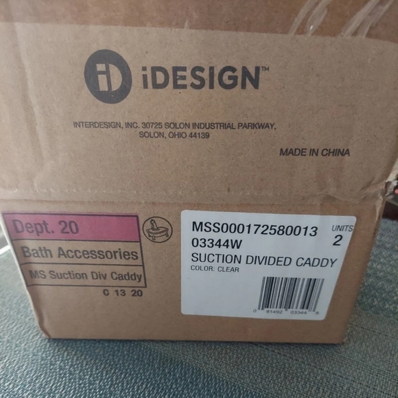 iDESIGN Suction divided bath caddy - Set of 2! BNWT - Picture 4 of 5